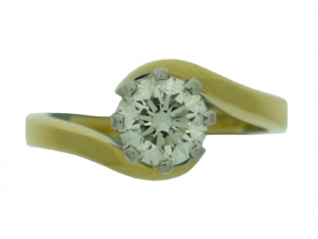 Bague diamant en tension